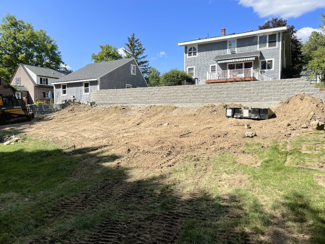 Swimming Pool Retaining Wall