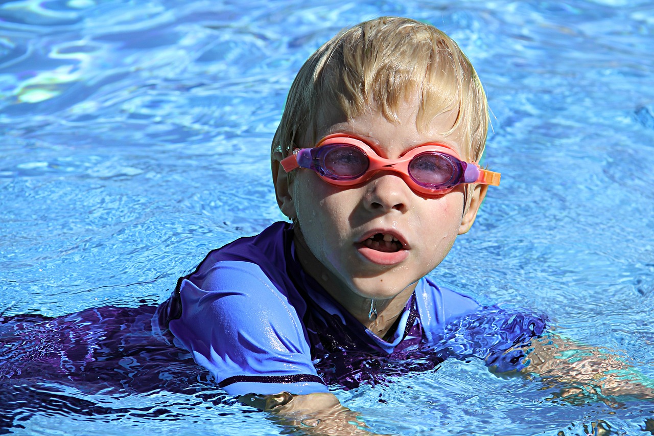 Little Boy Wearing Goggles