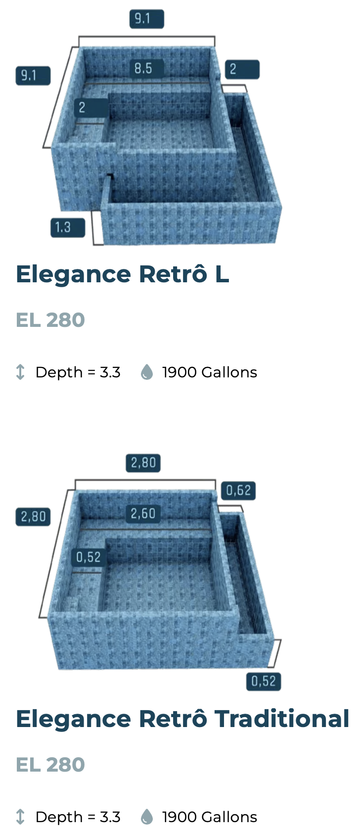 Elegance Retro L and  Elegance Retro  Traditional